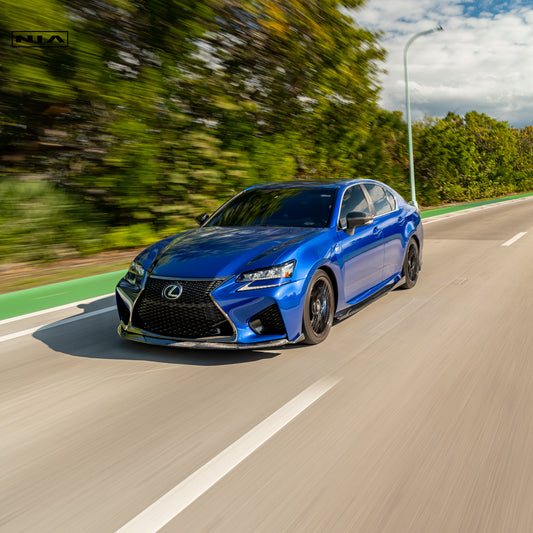 Lexus GS-F NIA Full lip Body Kit 6pcs (Front Splitter, Side Skirt Rockers, Rear apron spats, Diffuser Bumper Extension) 2016-2020  in ABS