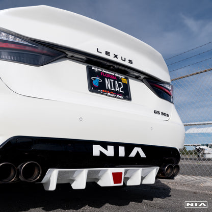 Lexus GS-F  NIA Rear Diffuser Bumper Extension 2016-2020 in ABS or Carbon Fiber
