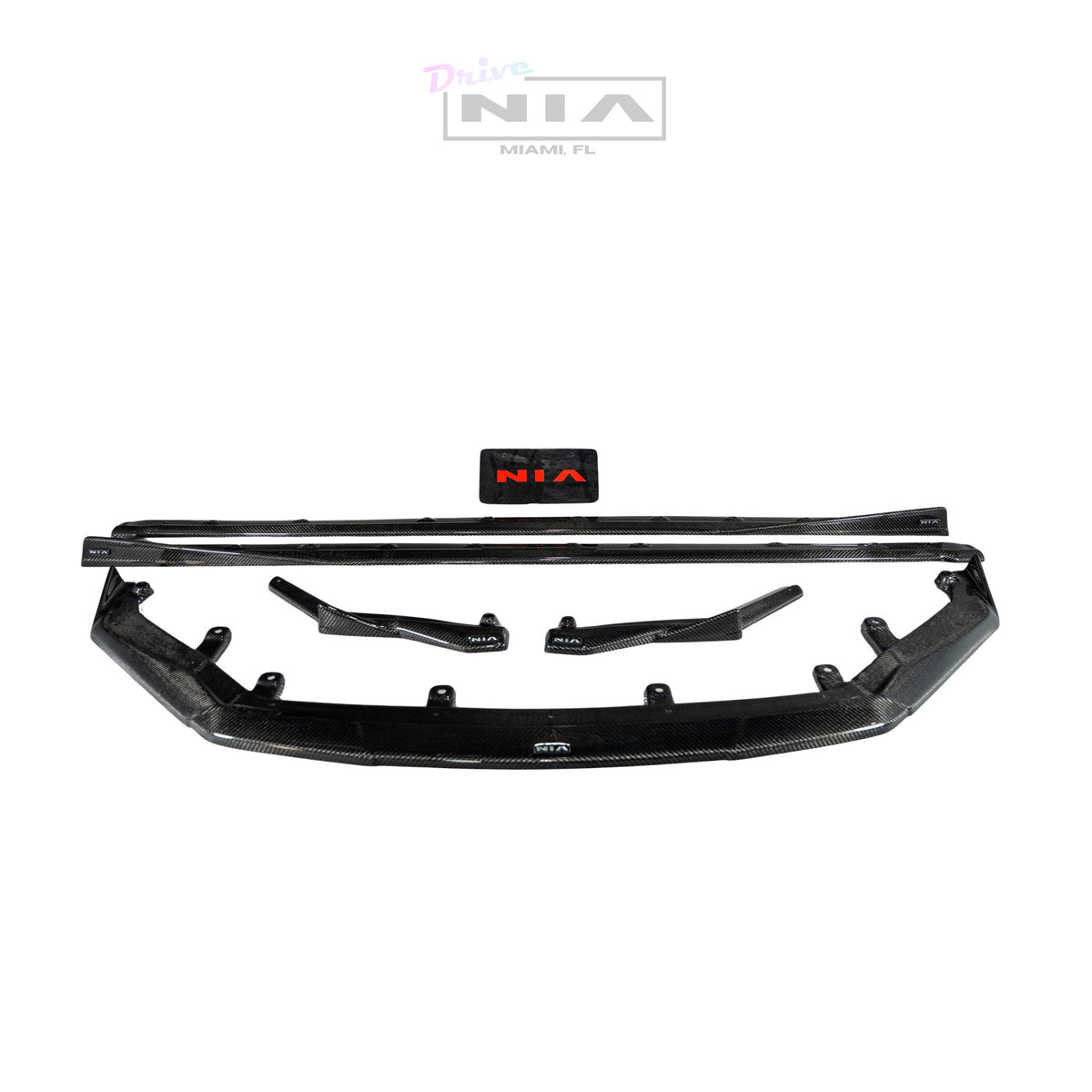 Lexus IS F-Sport NIA full splitter lip bodykit 5pcs (front lip, side skirts, rear apron spats) 2021-2025 in ABS or Carbon Fiber