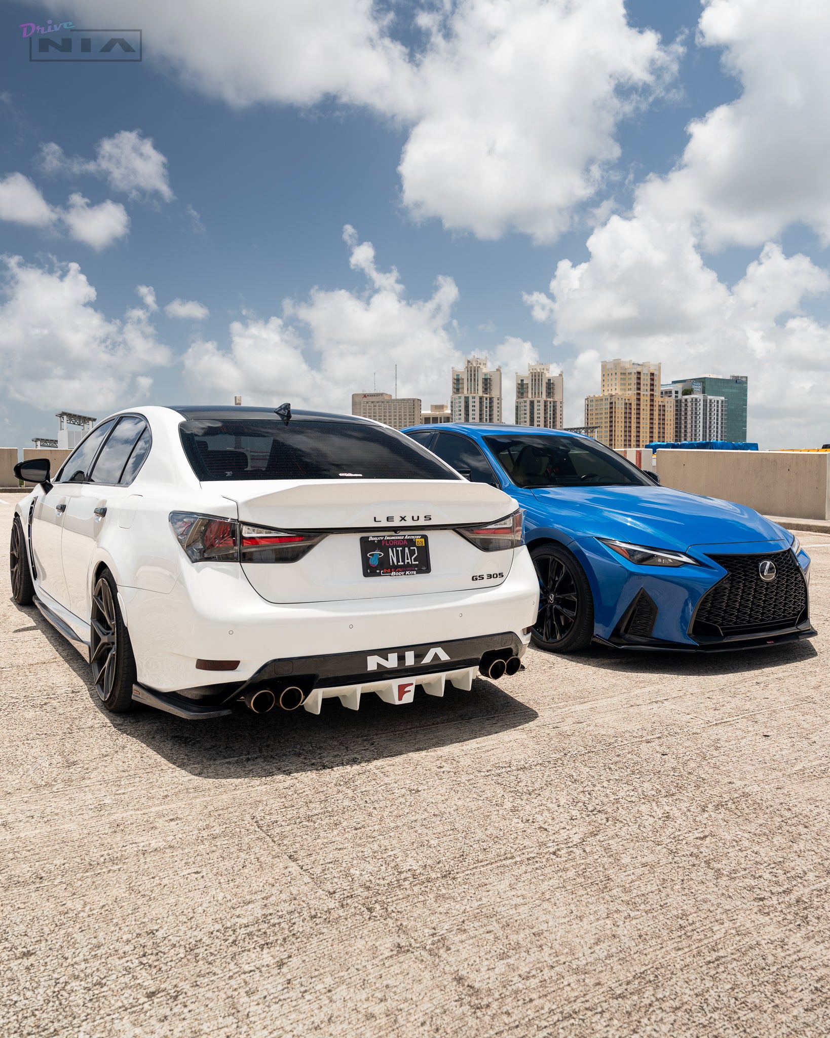 Lexus GS-F NIA Rear Diffuser Bumper Extension 2016-2020 in ABS or