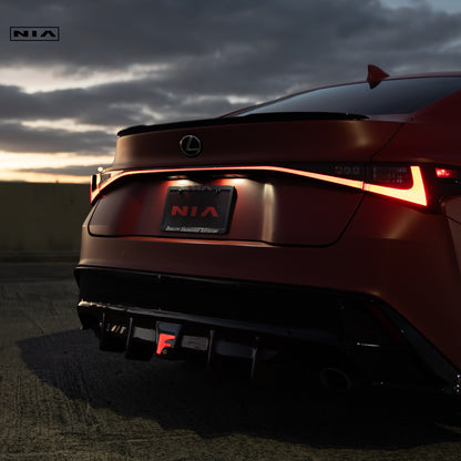 Lexus IS Base Model, F-Sport NIA rear lip bumper extension Diffuser bodykit  2021-2025 in ABS or Carbon Fiber