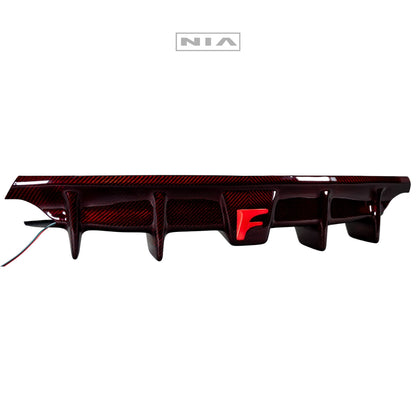 Lexus IS Base Model, F-Sport NIA rear lip bumper extension Diffuser bodykit  2021-2025 in ABS or Carbon Fiber