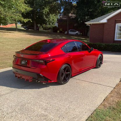 Lexus IS Base Model, F-Sport NIA Rear Lip Spats bodykit  2021-2026 in ABS or Carbon Fiber
