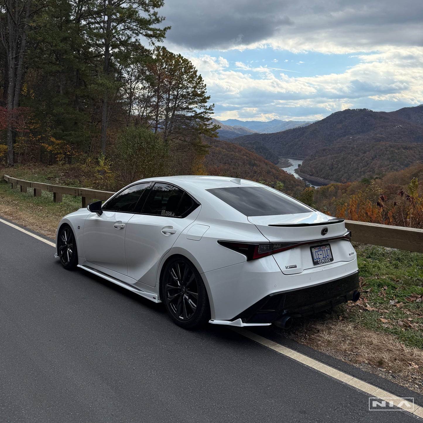 Lexus IS F-Sport NIA full splitter lip bodykit 5pcs (front lip, side skirts, rear apron spats) 2021-2025 in ABS or Carbon Fiber