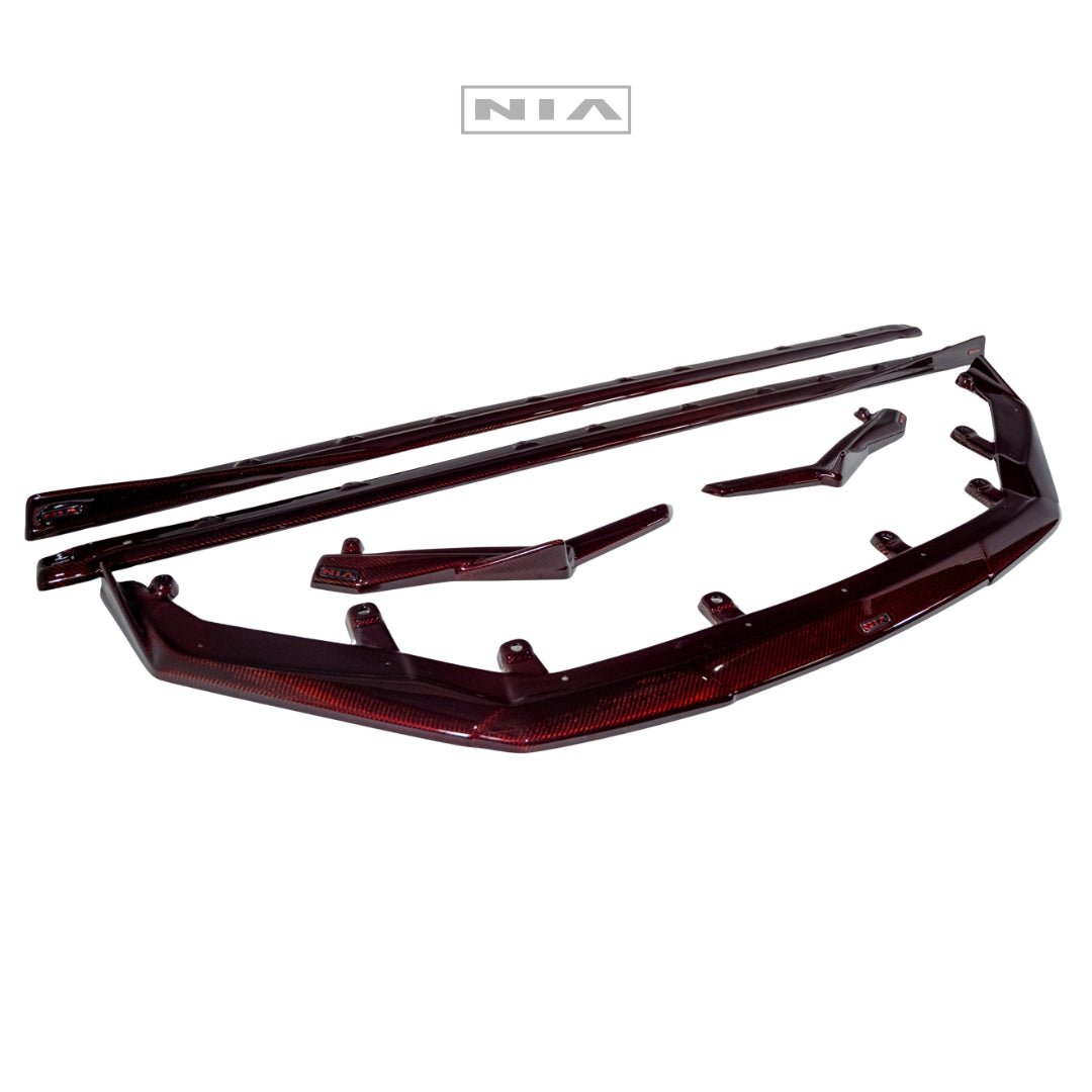 Lexus IS F-Sport NIA full splitter lip bodykit 5pcs (front lip, side skirts, rear apron spats) 2021-2025 in ABS or Carbon Fiber