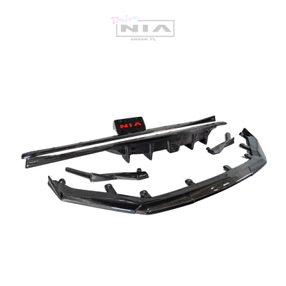 Lexus IS F-Sport NIA  Full lip Body Kit 6pcs (Front Splitter, Side Skirt Rockers, Rear apron spats, Diffuser Bumper Extension) 2021-2025 in ABS or Carbon Fiber