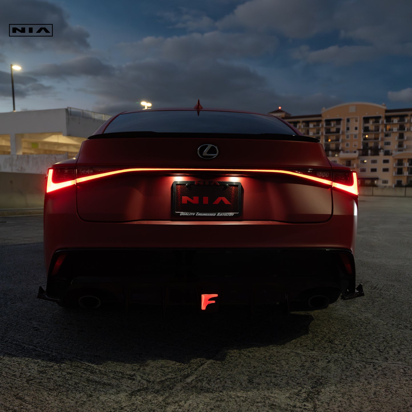 Lexus IS Base Model, F-Sport NIA rear lip bumper extension Diffuser bodykit  2021-2025 in ABS or Carbon Fiber