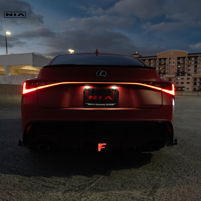 Lexus IS Base Model, F-Sport NIA rear lip bumper extension Diffuser bodykit  2021-2025 in ABS or Carbon Fiber