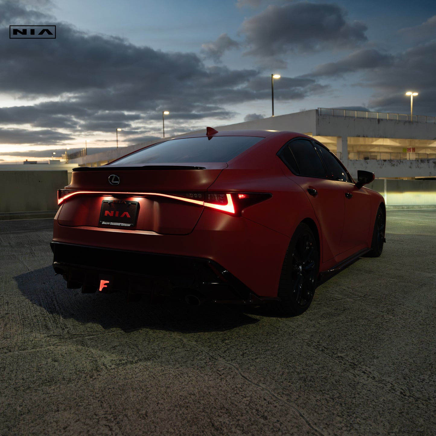 Lexus IS Base Model, F-Sport NIA rear lip bumper extension Diffuser bodykit  2021-2025 in ABS or Carbon Fiber