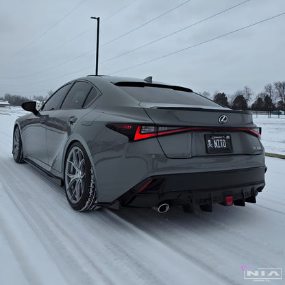 Lexus IS Base Model, F-Sport NIA Rear Lip Spats bodykit  2021-2026 in ABS or Carbon Fiber
