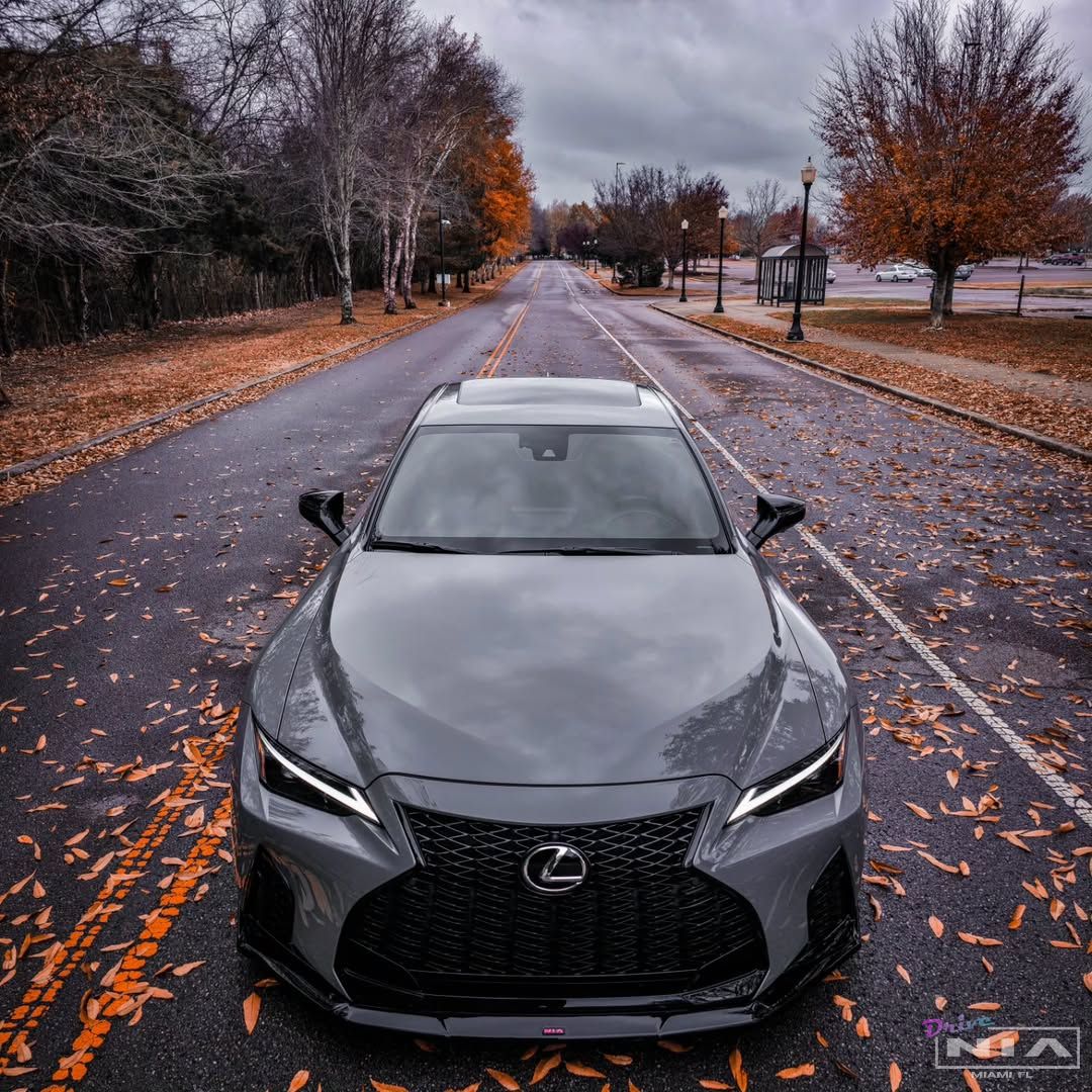 Lexus IS F-Sport NIA full splitter lip bodykit 5pcs (front lip, side skirts, rear apron spats) 2021-2025 in ABS or Carbon Fiber
