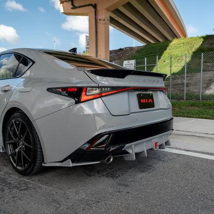Lexus IS Base Model, F-Sport NIA Rear Lip Spats bodykit  2021-2026 in ABS or Carbon Fiber