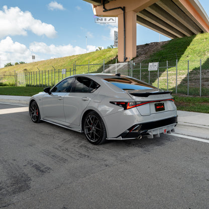 Lexus IS F-Sport NIA full splitter lip bodykit 5pcs (front lip, side skirts, rear apron spats) 2026 in ABS or Carbon Fiber
