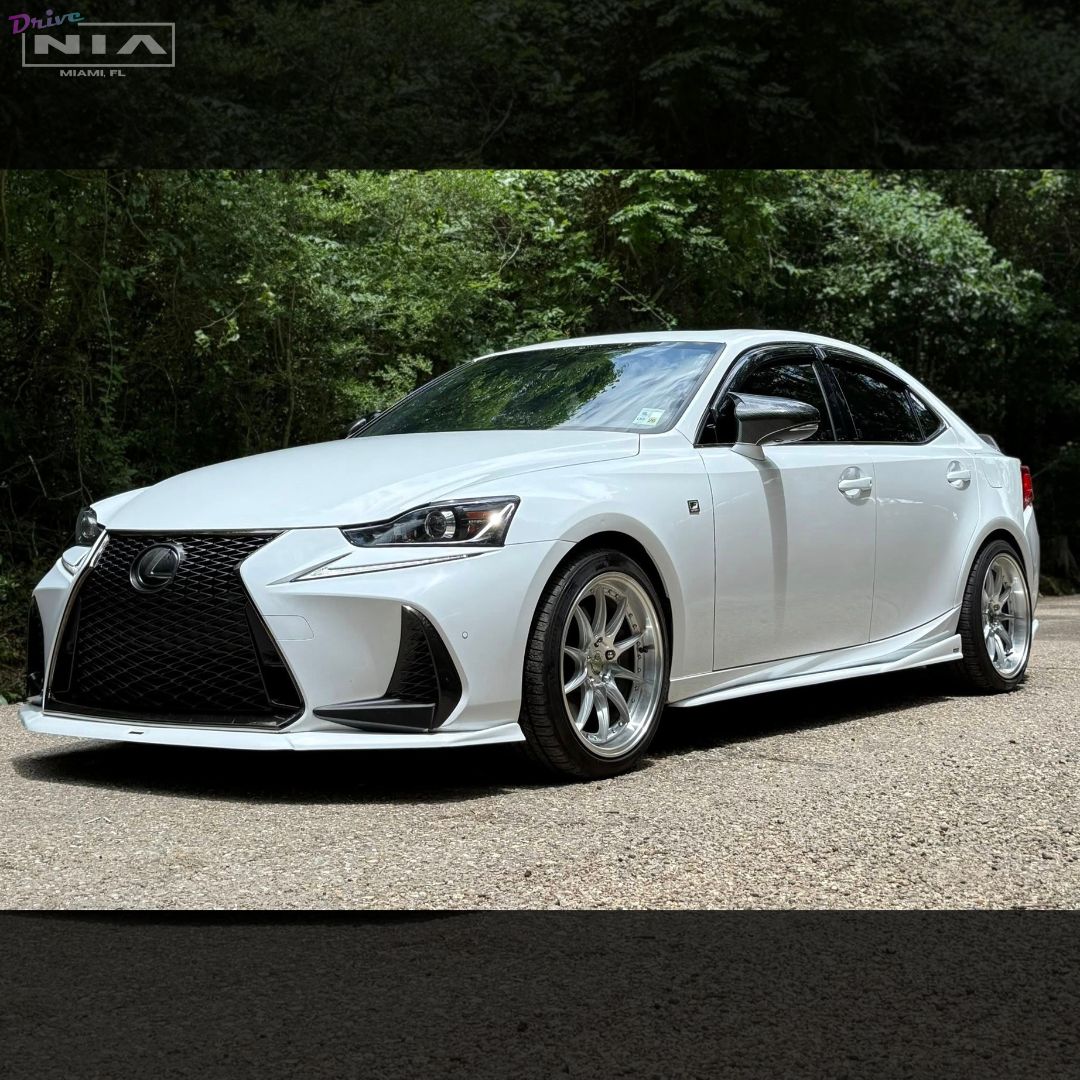 Lexus IS Base Model, F-Sport NIA Full lip Body Kit 6pcs (Front Splitter, Side Skirt Rockers, Rear apron spats, Diffuser Bumper Extension) 2017-2020 in ABS