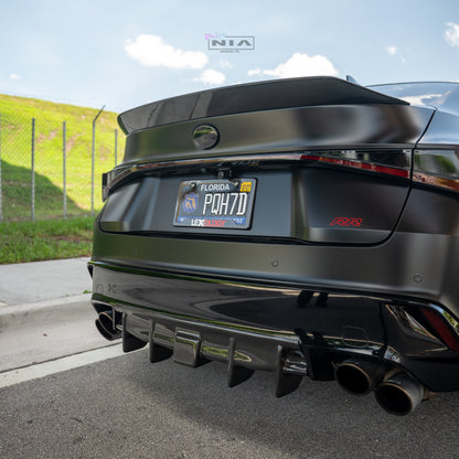 Lexus IS Base Model, F-Sport NIA rear lip bumper extension Diffuser bodykit  2021-2026 in ABS or Carbon Fiber