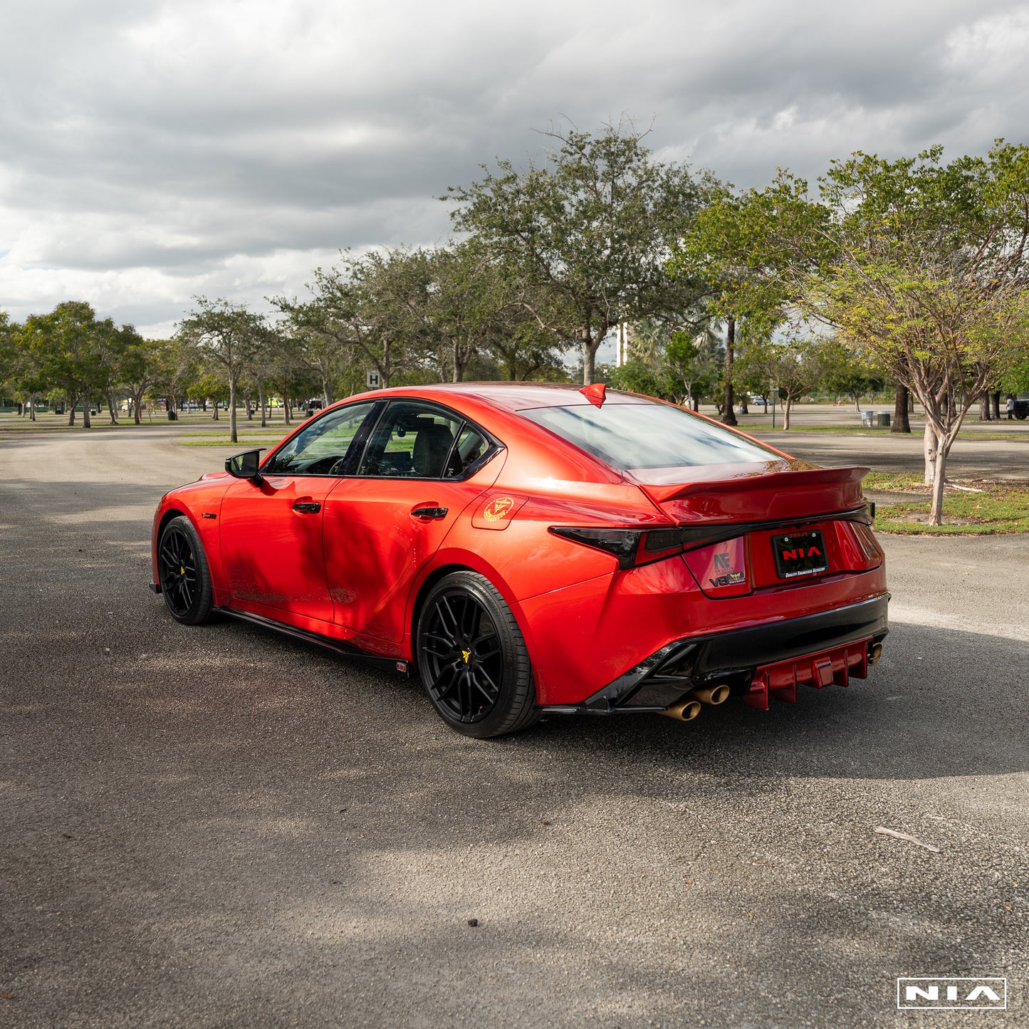 Lexus IS 500 NIA Rear Lip Spats bodykit  2022-2025 in ABS and Carbon Fiber