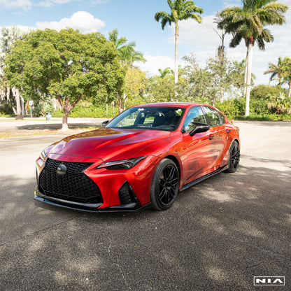 Lexus IS 500 NIA  Full lip Body Kit 6pcs (Front Splitter, Side Skirt Rockers, Rear apron spats, Diffuser Bumper Extension) 2022-2025 in ABS or Carbon Fiber