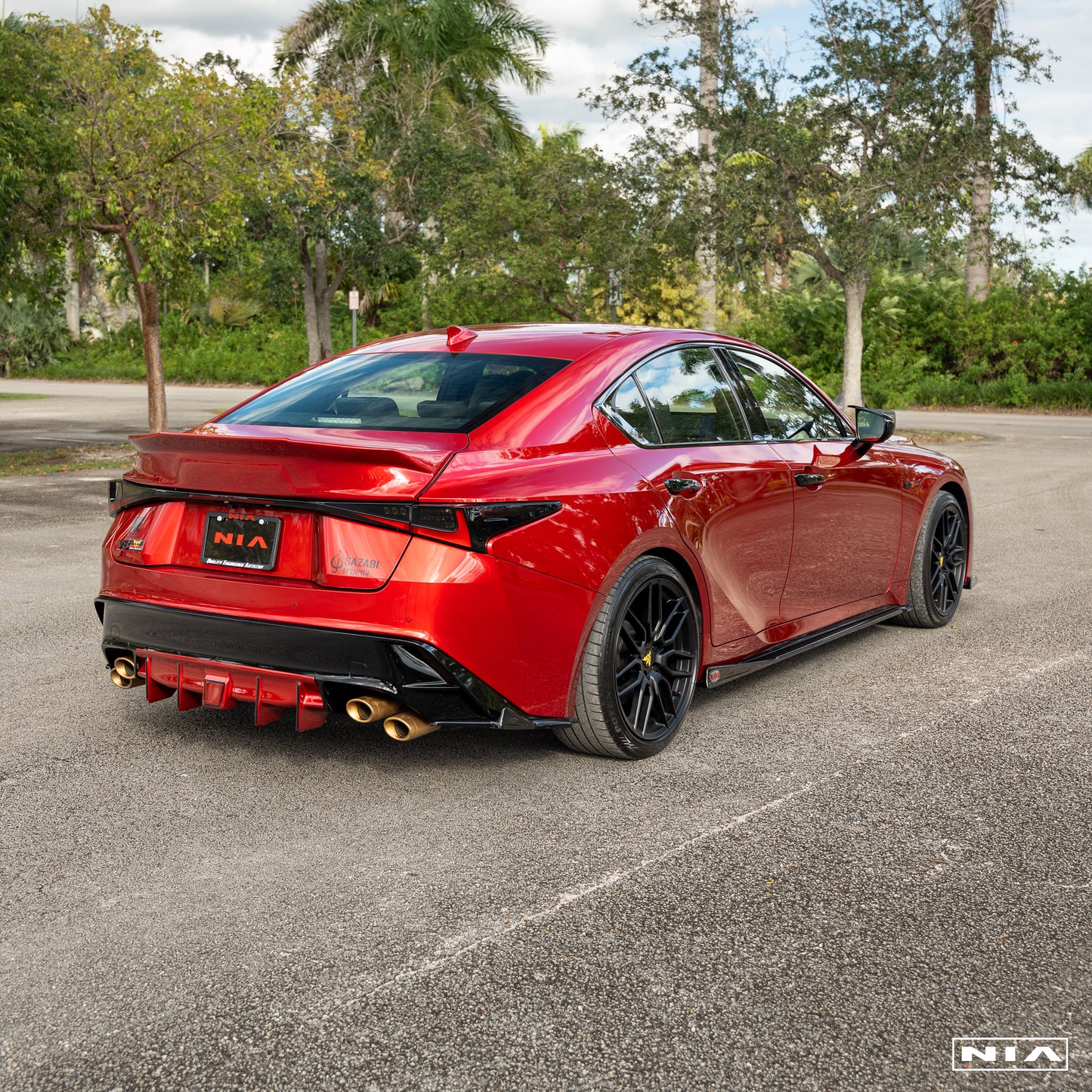 Lexus IS 500 NIA Rear Lip Spats bodykit  2022-2025 in ABS and Carbon Fiber
