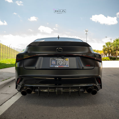 Lexus IS 500 NIA rear lip bumper extension Diffuser bodykit 2022-2025 in ABS or Carbon Fiber