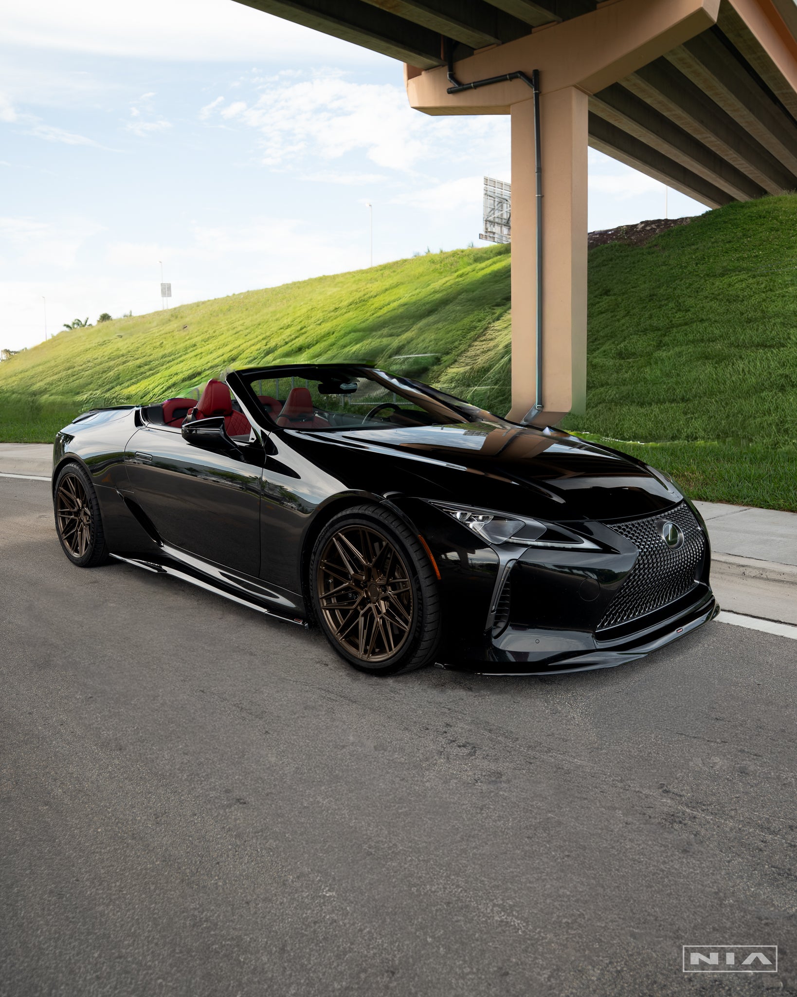 Lexus LC 500 NIA Front Splitter 2018-2026 in ABS or Carbon Fiber