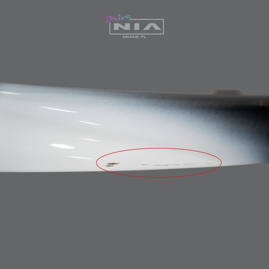 Lexus LC 500 NIA Front Splitter 2018-2026 Without Fins in Carbon Fiber and Ultra White Offsets - Clearance