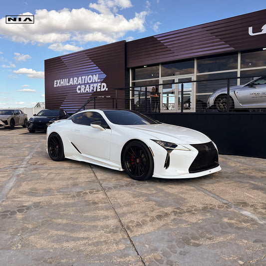 Lexus LC 500 NIA Full lip Body Kit 6pcs (Front Splitter, Side Skirt Rockers, Rear Apron Spats, Diffuser Bumper Extension) 2018-2026 in ABS