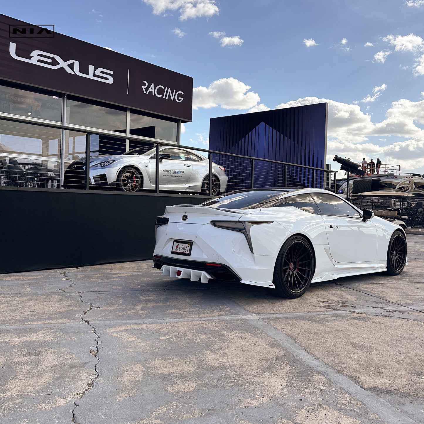 Lexus LC 500 NIA Full lip Body Kit 6pcs (Front Splitter, Side Skirt Rockers, Rear Apron Spats, Diffuser Bumper Extension) 2018-2026 in ABS
