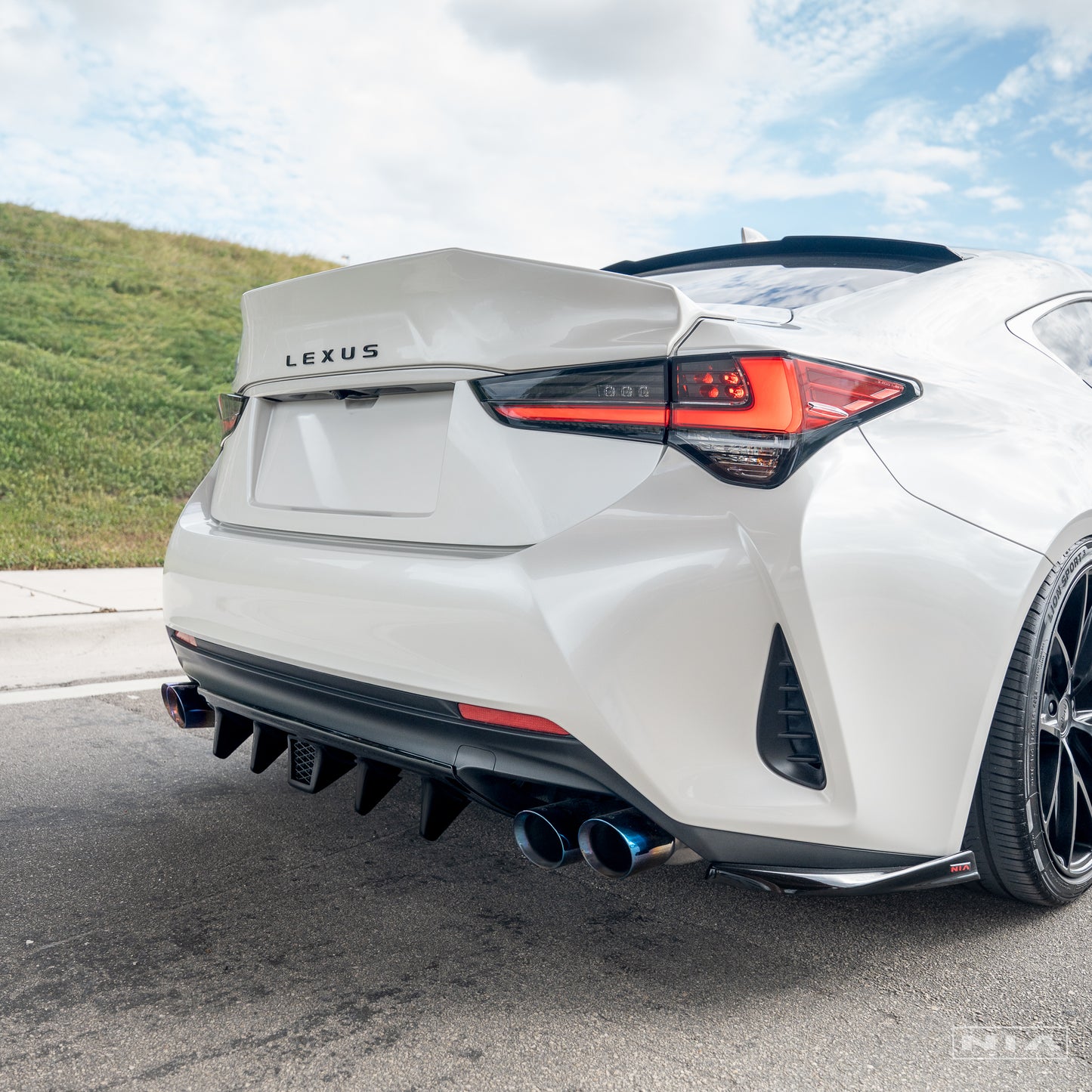 Lexus RC NIA Diffuser Bumper Extension 2019-2025 w/ Optional Brake Light (PRE-ORDER)