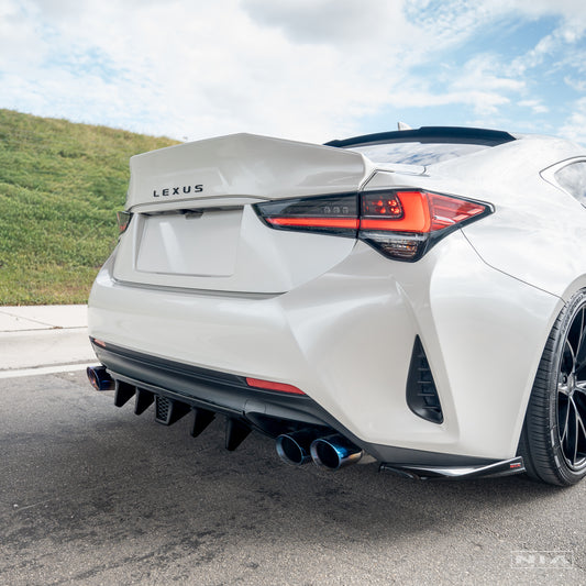 Lexus RC Base Model, F-Sport NIA Rear Diffuser Lip Bumper Extension 2019-2025 in ABS