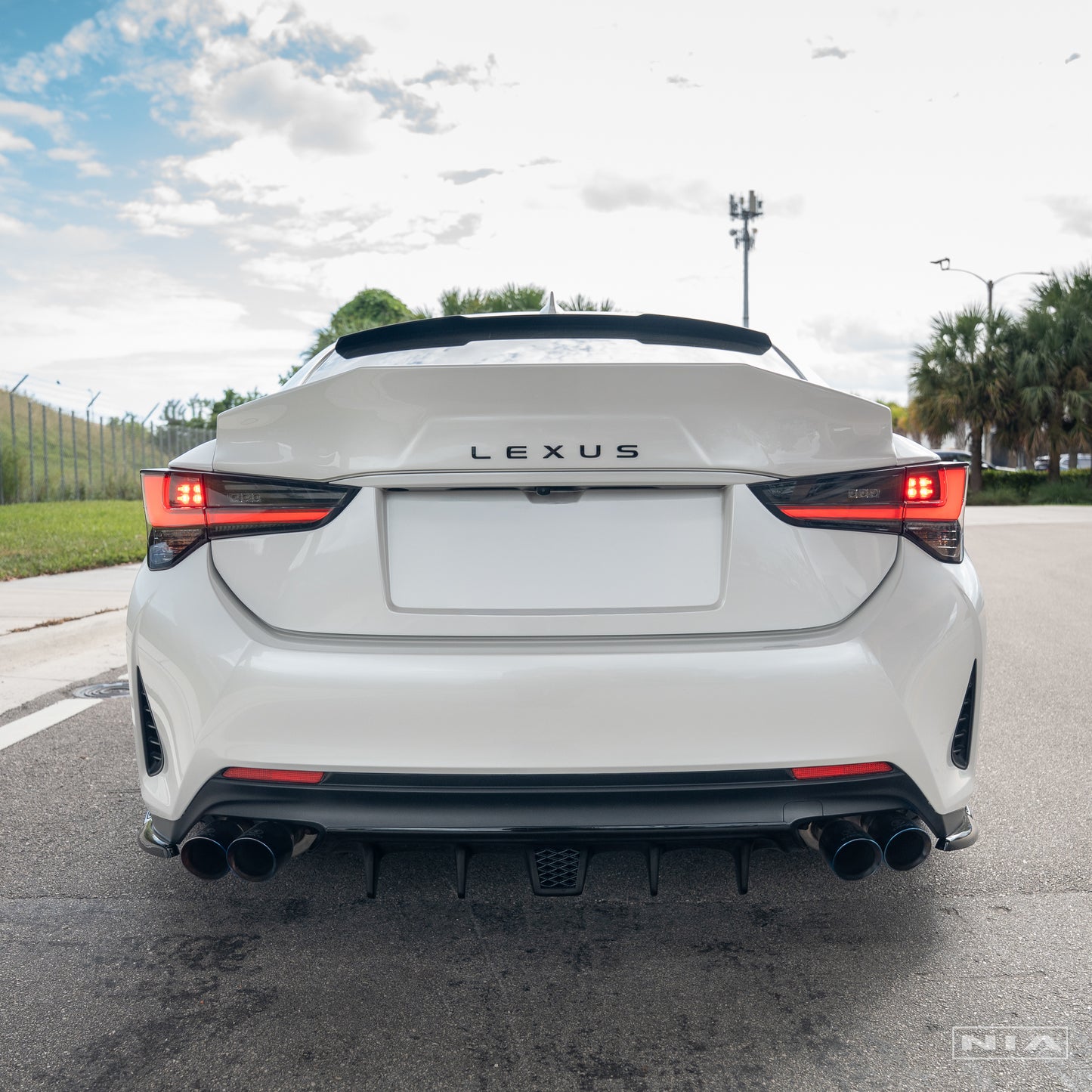 Lexus RC NIA Diffuser Bumper Extension 2019-2025 w/ Optional Brake Light (PRE-ORDER)