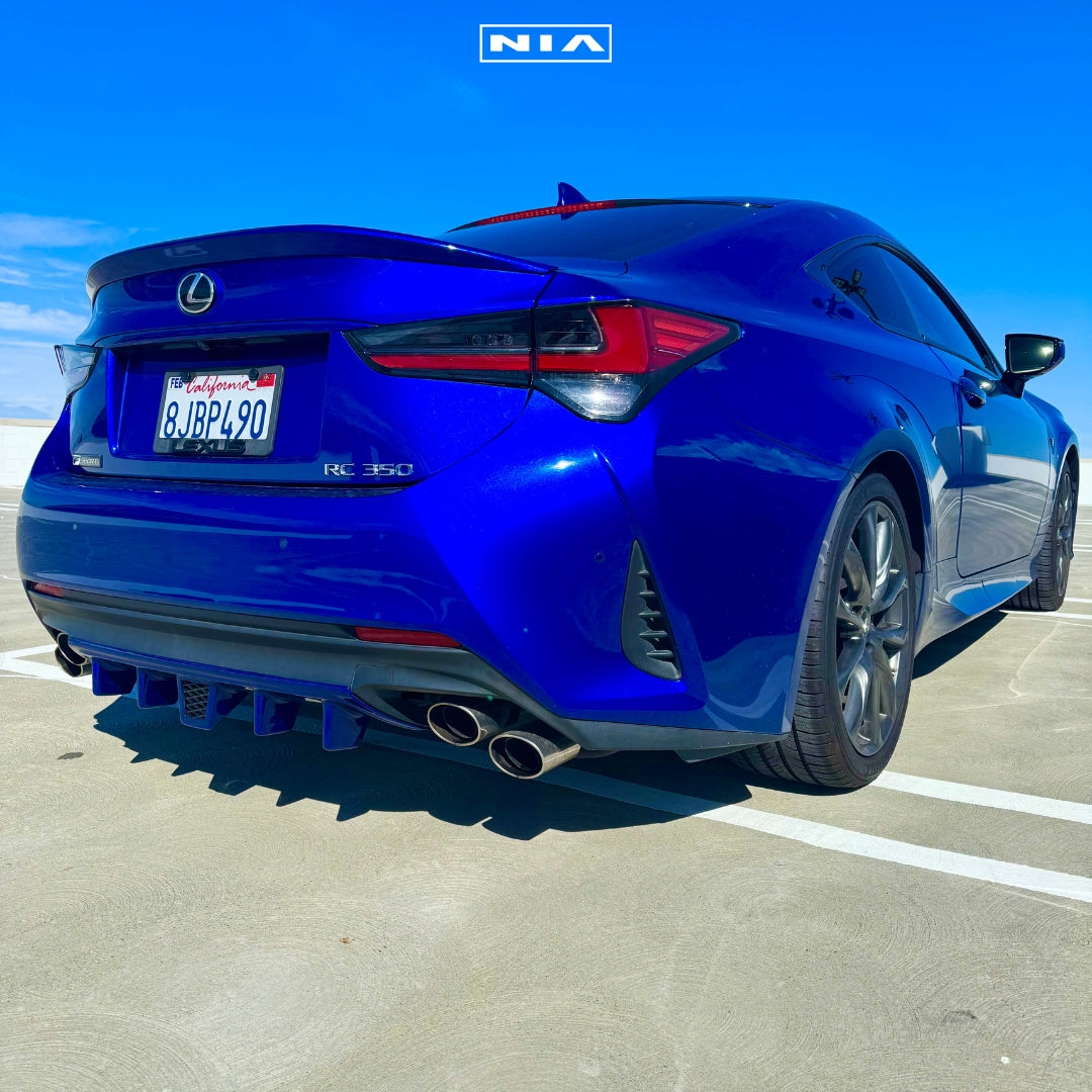 Lexus RC Base Model, F-Sport NIA Rear Diffuser Lip Bumper Extension 2019-2025 in ABS