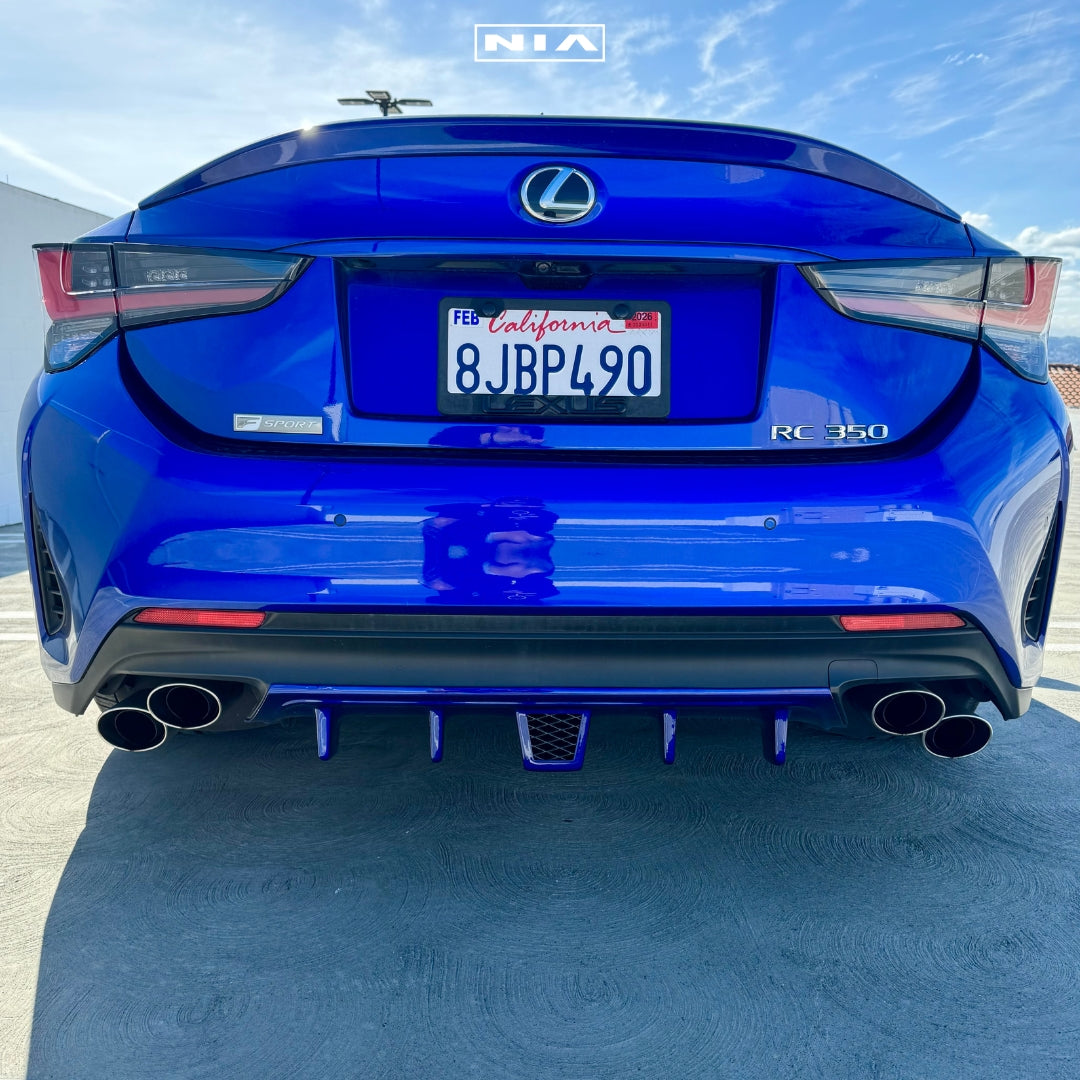 Lexus RC Base Model, F-Sport NIA Rear Diffuser Lip Bumper Extension 2019-2025 in ABS