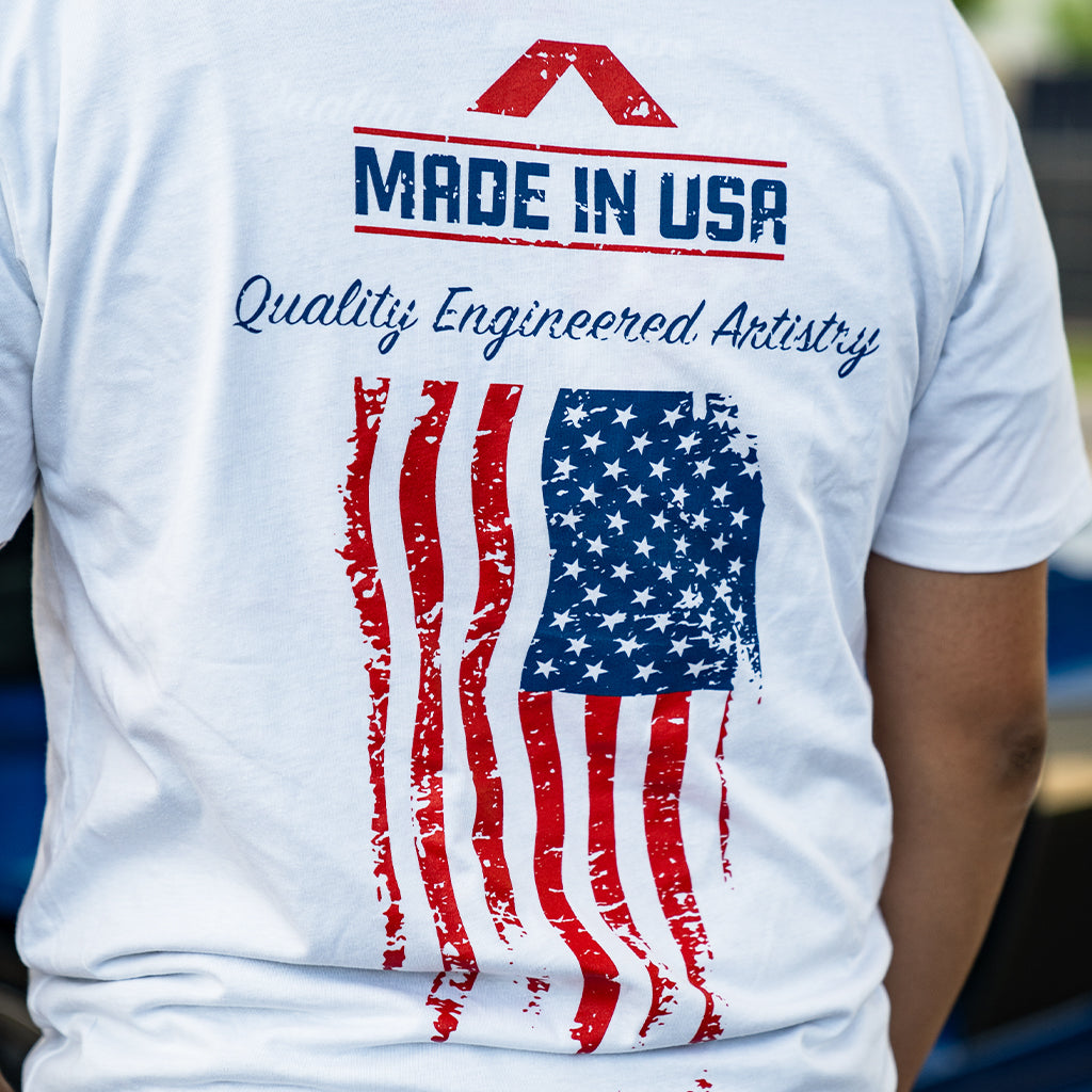 Made In USA T-Shirt (White) by NIA Body Kits