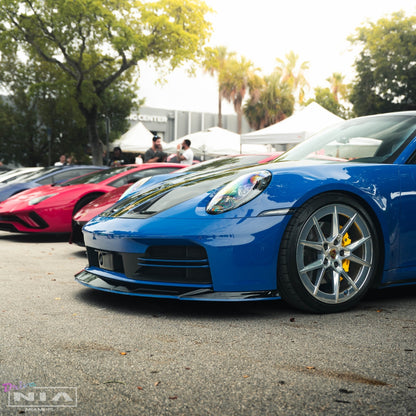 Porsche 911 (992.2) NIA Front Splitter Lip 2025+ in ABS or Carbon Fiber
