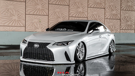 Lexus IS Base Model Full Splitter Lip Body Kit + Bumper Extension (Front, Sides, Rears, Diffuser) 2021+