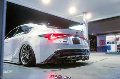 Lexus IS300 IS350 Base 2021-2025 Full Kit + Rear Bumper Extension w/ Optional Brake Light (Front, Sides, Rears, Diffuser)