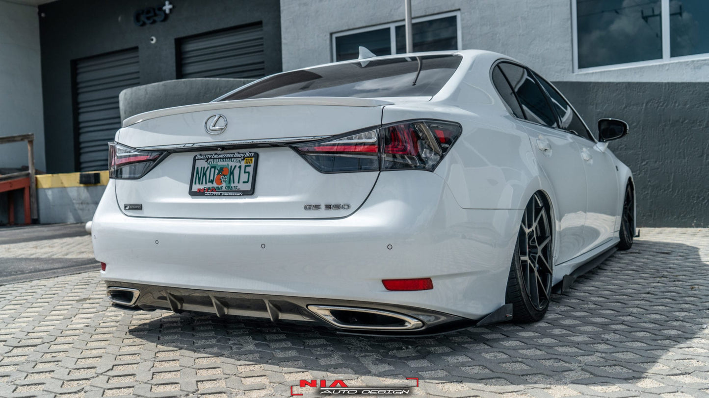 lexus gs350 rear lip spat nia sleek splitter diffuser