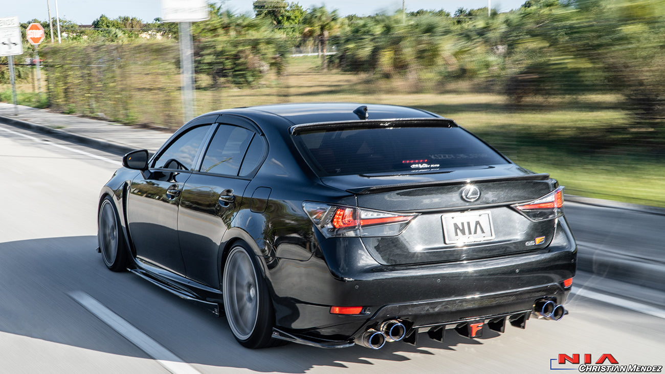 Lexus GS-F NIA Full Splitter Lip Kit + Bumper Extension (Front, Sides, Rears, Diffuser)(2016-20)