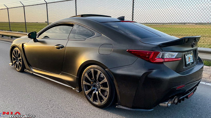 Lexus RC-F NIA Rear Wing Ducktail Spoiler V3 w/ New Lexus Emblem 2015-2025 in ABS