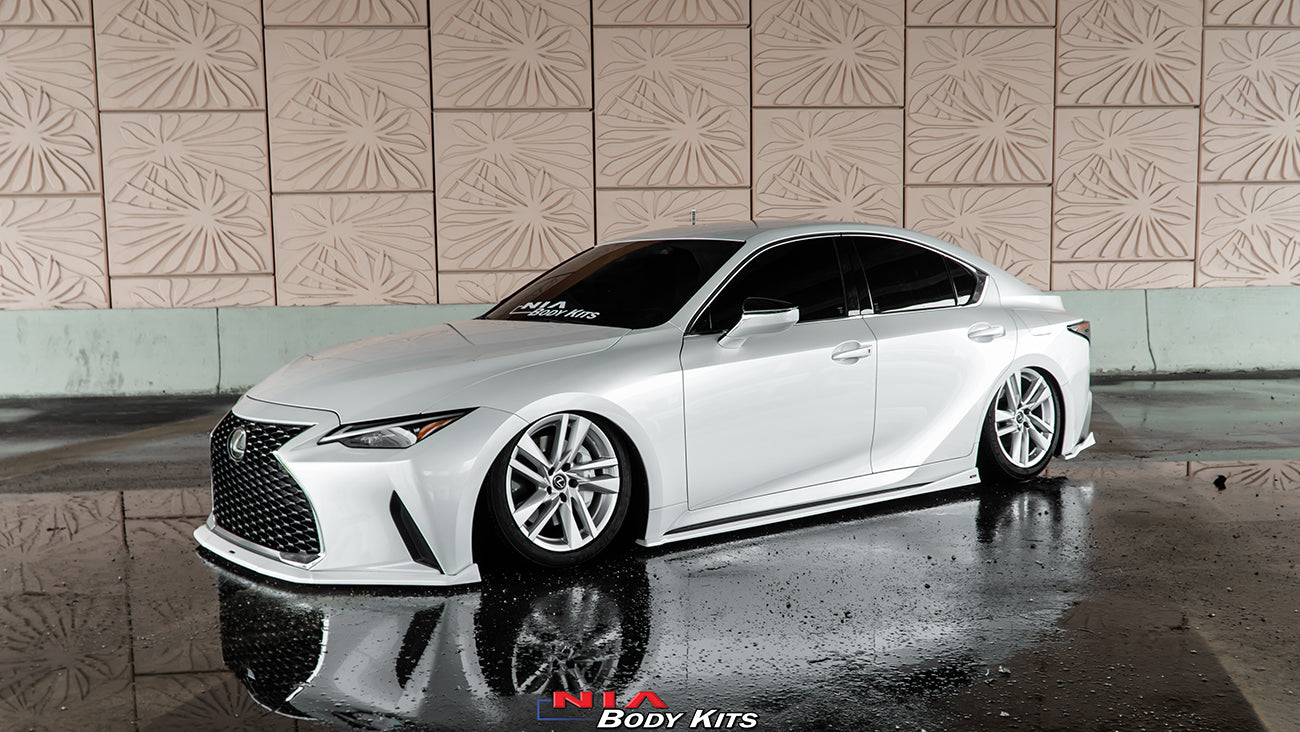 Lexus IS Base Model Full Splitter Lip Body Kit + Bumper Extension (Front, Sides, Rears, Diffuser) 2021+