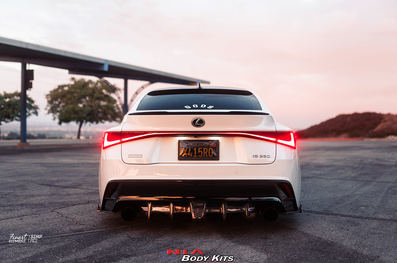 Lexus IS300 IS350 Base 2021-23 Full Kit + Rear Bumper Extension (Front, Sides, Rears, Diffuser)
